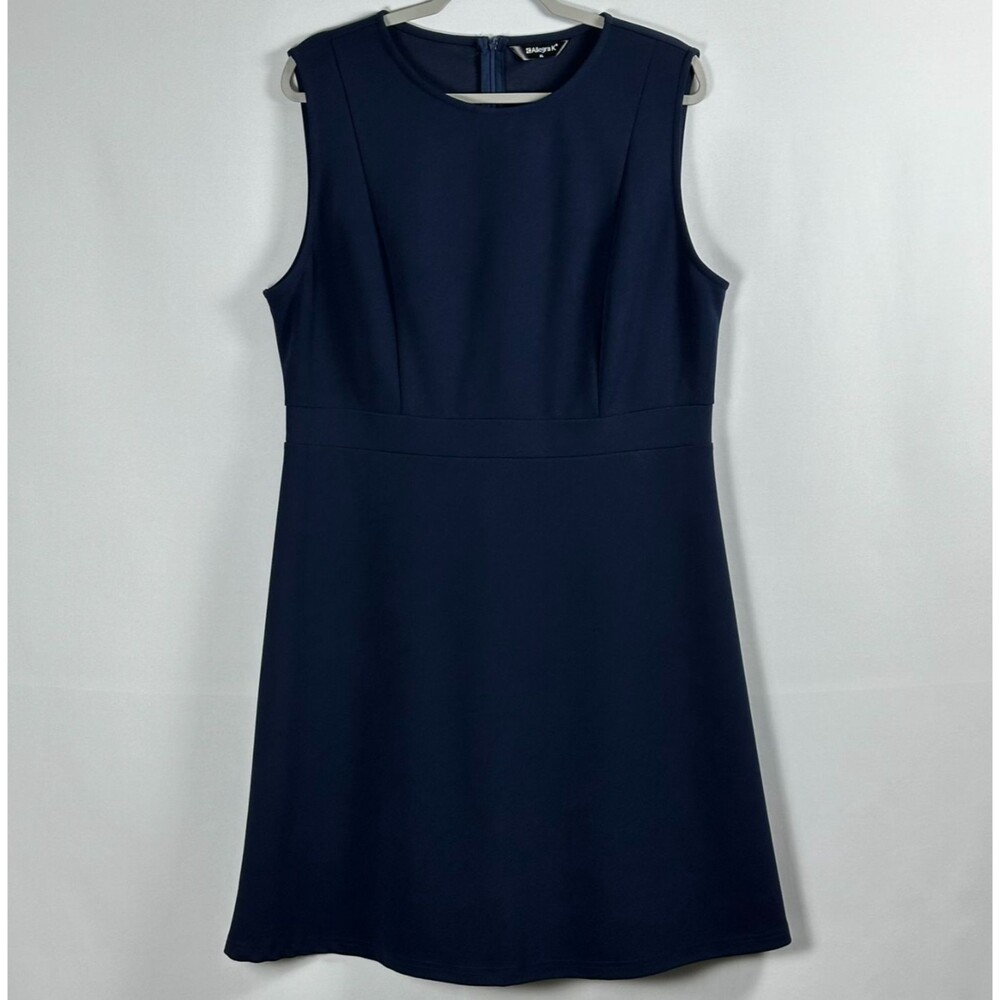 Allegra K Sleeveless Dress XL Navy Blue Fit‎ & Flare Clean Girl Preppy Career
